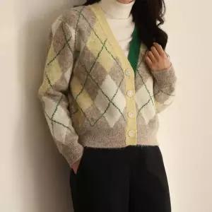 써니11 dia 카렌 배색가디건