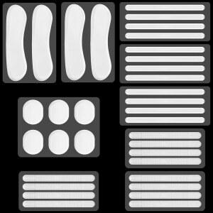 미끄럼 방지 샌들 젤 프로텍터 스트립, 34PCS 실리콘 하이힐 쿠션 인서트 패드, 투명 하이쿠션 인서트/여성용 뒷발 지지 스티커,
