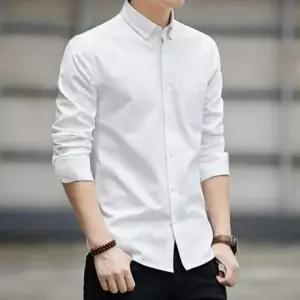 남성정장남방 슬림핏 셔츠 캐주얼정장 롤업 스타일 정장 사무실 현장근무