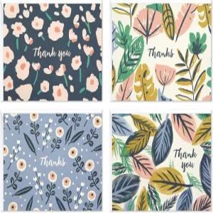 홀마크 감사 카드 모음 페인팅 플로럴(베이비 샤워 신부 결혼식 등 모든 행사를 위한 봉투가 포함된 48장의