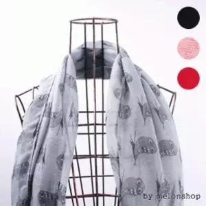 스카프 파우치데이 부엉이 머플러목도리 땡처리 WT037 WEDD483