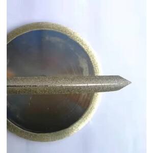 다이아몬드 그라인딩 휠 이중 베벨 150x12.7 홀 60도 각도 디스크 정밀 마무리 및 연마용