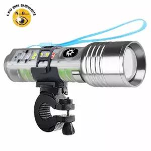 충전식 LED 자전거 전조등 야외용 안전 라이트 손전등