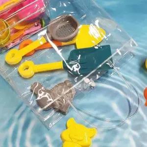 PVC 투명 똑딱이 백 M 선물포장백 무지쇼핑백 WECA733