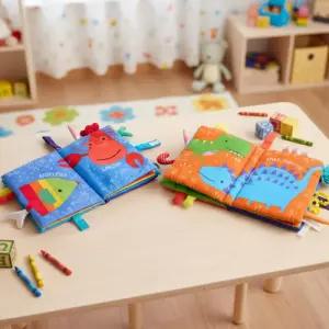 캐스B 퍼니 헝겊책 해양 공룡 꼬리책 유아 어린이 영어학습 바스락 소근육 오감발달 놀이북