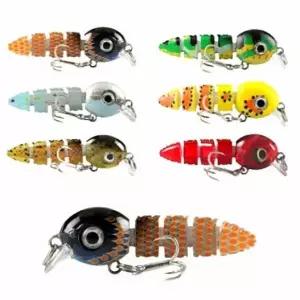 관절형 낚시 미끼 루어 검정 녹색