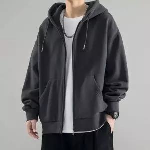 [콩심팥심]남성 간절기 베이직 후드 집업 캐주얼 아우터웨어