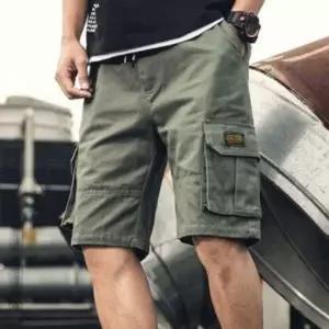 [골드스마일]남성용 여름 포켓 밴딩 허리 반바지 데일리 캐주얼 팬츠