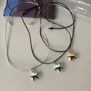 메탈 별 키치한 y2k 조절가능한 초커 롱 포인트 숏 실