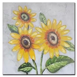 돈을 부르는 노랑해바라기 액자 유화 그림 거실액자 (KYR-W9CA5EC)