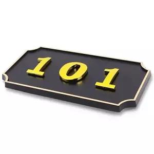 호실판 검정 사각형 입체 1P 현관 번호판 문 호수판 (KYR-WD04F54)