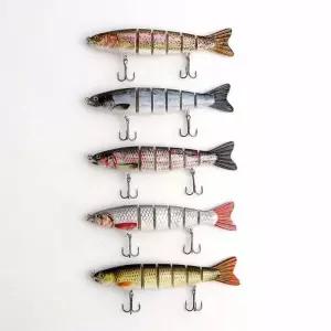 관절형 루어 낚시 미끼 세트 6단 접이식 인조 미끼