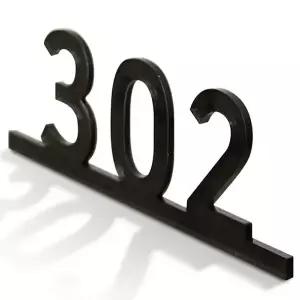 심플라인 블랙 호실판 1P 현관 번호판 문 호수판 (KYR-WD6F366)