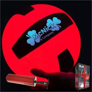 어두운 배구공의 MCNICK COMPANY LED 글로우 라이트업 빛나는 비치 나이트타임 볼 야드 게임 및 배구 훈련