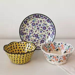 파뷔에 잘리피에 접시 면기세트 (옐로우플라워) 총3P