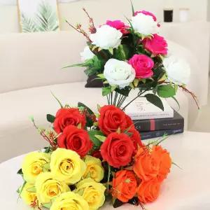 성묘 장미 조화 꽃 장식 산소꽃 퀸로즈 인테리어 실크플라워 부케