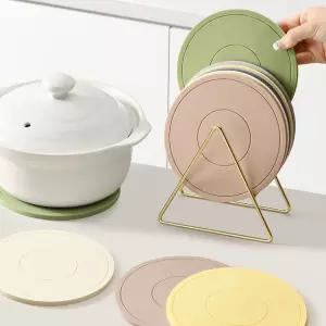 그리드 실리콘 냄비 받침 냄비받침대 뜨거운냄비받침대 후라이팬받침대