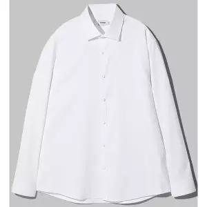 [하프클럽/에스티코]뽀송_쿨맥스 도비 스트라이프 셔츠 화이트 (슬림핏) SDSW