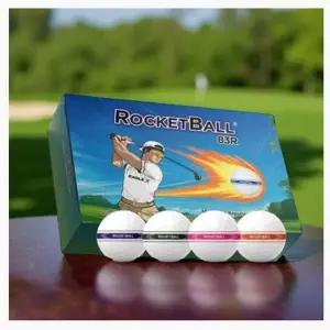 로켓볼 골프공 비거리 필드 장타공 360 퍼팅 라인 12개입