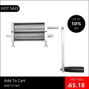 818003 2025 스테인리스 스틸 곡물 분쇄기 2롤러 홈브루 보리 분쇄기 수동 맥아 분말 제조기 가정용