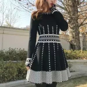 이쁘다요 신상 미니 여성 니트 롱 쉬폰 봄 원피스 WFLMELZ