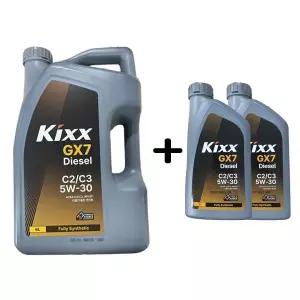 KIXX GX7 디젤 C2 C3 5W30 6L 1개 + 1L 2개 디젤엔진오일