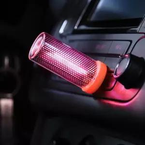 차량용 USB 무드등 터치 조광 LED 플러그인 레트로 복고풍 엔틱 휴대용 소형 유리병 자동차 분위기 조명 침