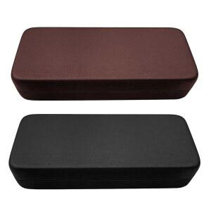 알레톡 2개 하드쉘 안경 케이스, 케이스 하드쉘, PU 가죽 하드