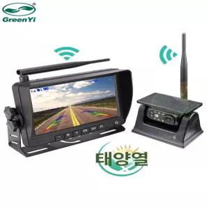 차량용모니터 태양광 충전 캠핑카 무선 블랙박 주차