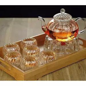 내열 유리 티팟 세트 꽃차 집들이선물 티포원 주전자 차도구 유리