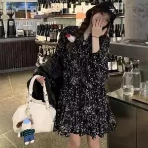 쉬폰원피스 봄가을원피스 긴팔원피스 큐티원피스 WFLMT7H