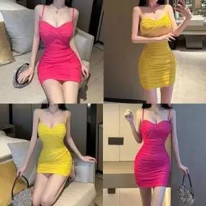 탑원피스 파티룩 미니원피스 홀복원피스 여성 유 WFLMUOU