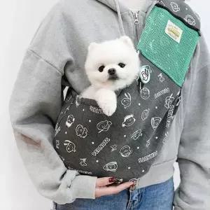 강아지 피너츠 스누피 퍼스트데이 슬링 이동가방 펫백