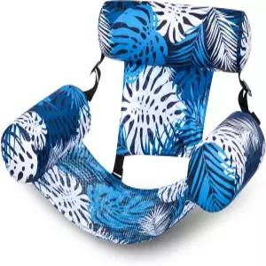 슬루시 수영장 플로트 의자 공기 주입식 라운지 식물 패턴 플로팅 매트 해먹 파티 여름 물놀이 해변에서