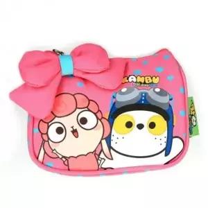 (선택 핑크)깜부 손가방 리본 보조가방 유아 지갑 아동 미니 가방