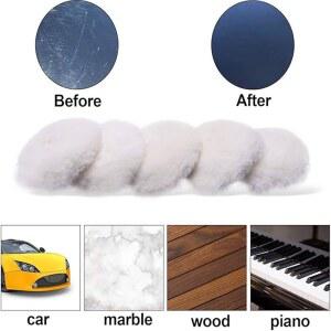 폴리싱 양모 패드 자동차 스테인리스 M14 5인치 유리 광택제 인치 수리 타일용 펠트 도구 스틸 스크래치 버핑