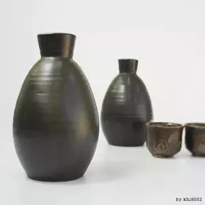 전통 도자기 용기 술병 소형
