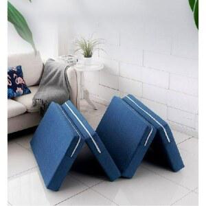 4단 접이식 침대 블랙 탄탄한 매트리스 90X190CM 4단접이식 낮잠용 1MX2M 3단