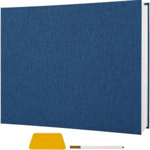 11인치 x 14인치 사진용 비엔로즈 초대형 셀프 접착 사진 앨범(네이비 블루) 아트 포트폴리오 바인더 졸업