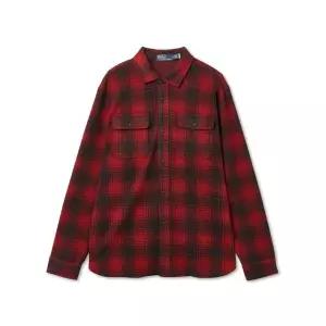 [폴로 랄프 로렌]POLO RALPH LAUREN 플래드 니트 플란넬 워크셔츠-레드 MNPOWOV16823252-600 897664