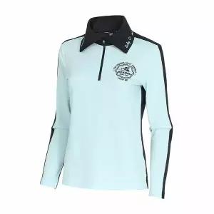 [하프클럽/디즈니골프]디즈니골프 여성 카라 하프 집업 티셔츠 DN1LTS004