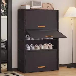 스탠드 심플 커버 수납장 3단