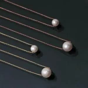 정품 14K 스와로브스키 크리스탈 진주 목걸이 45cm W827611