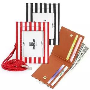 KB007-3 블루마운트 스트라이프 지갑형 카드목걸이 W6122C1