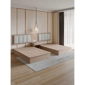 라지킹프레임 침대 엔틱 우드 철제 부부트윈침대 트윈베드 호텔식 그레이 프레임