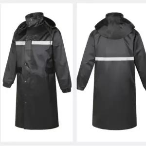 블랙 롱자켓형 코트형 롱 작업우비 작업용 우의 우비 (WFIGDZJ)