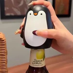 펭귄 오프너 병따개 귀여운 푸쉬식 맥주뚜껑오픈 소품 (WFJUXJD)