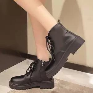 데일리워커 여성 빅사이즈 볼드솔 레더 하이 워커