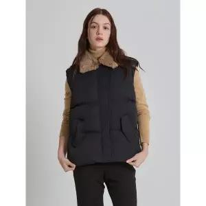 [하프클럽/오조크]페이크 퍼 칼라 패딩 베스트 (택가격 162000원)