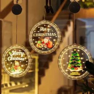 (품질보장) DUP530T6 크리스마스 조명 창문 트리 산타 장식 전구 가랜드 줄조명